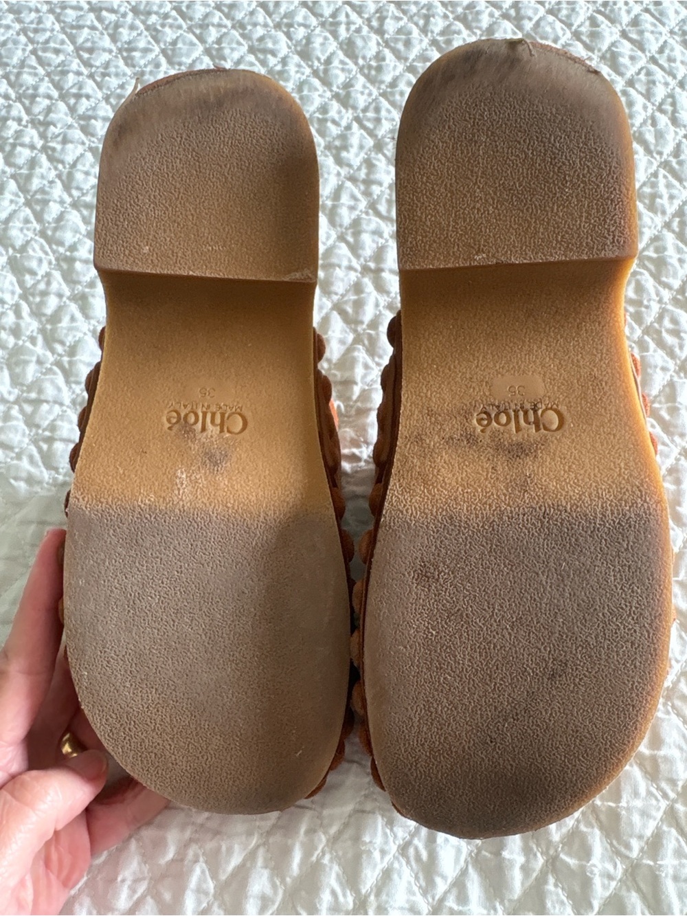 Chloe Joy Suede Clogs in Brown size 35 - Picture 5 of 10
